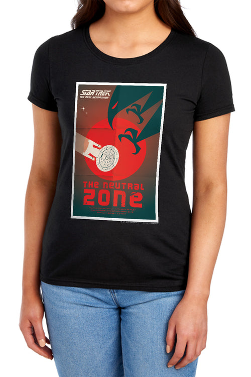 Star Trek The Neutral Zone Black Womens T-Shirt