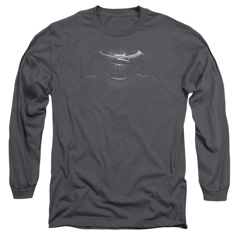 Batman v Superman Bw Logo Long Sleeve T-Shirt