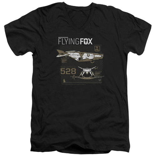 Justice League Flying Fox V-Neck T-Shirt