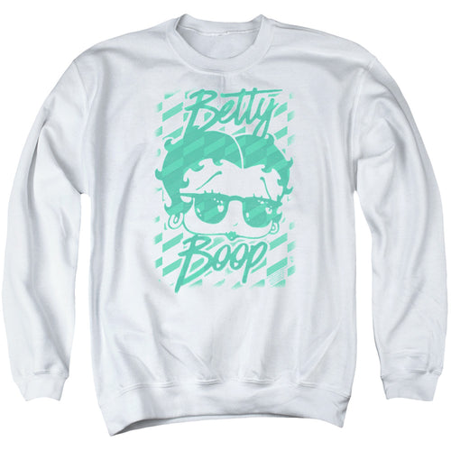 Betty Boop Summer Shades White Crewneck Sweatshirt