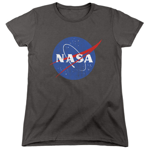 NASA Meatball Logo Distressed Womens T-Shirt