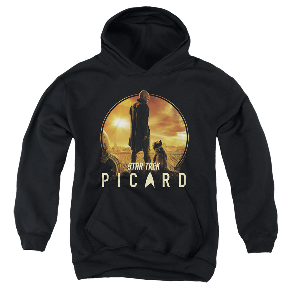 Star Trek Picard and His Dog Youth Hoodie