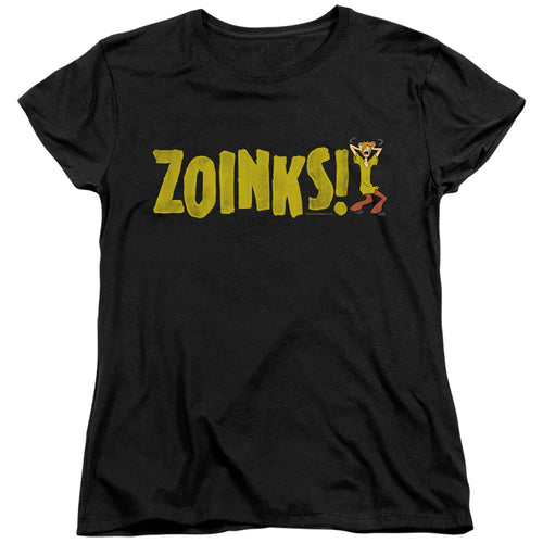 Scooby-Doo Zoinks Lettering Womens T-Shirt
