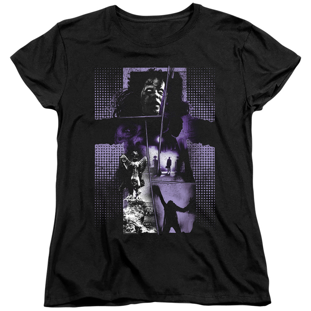 The Exorcist Purple Collage Womens T-Shirt