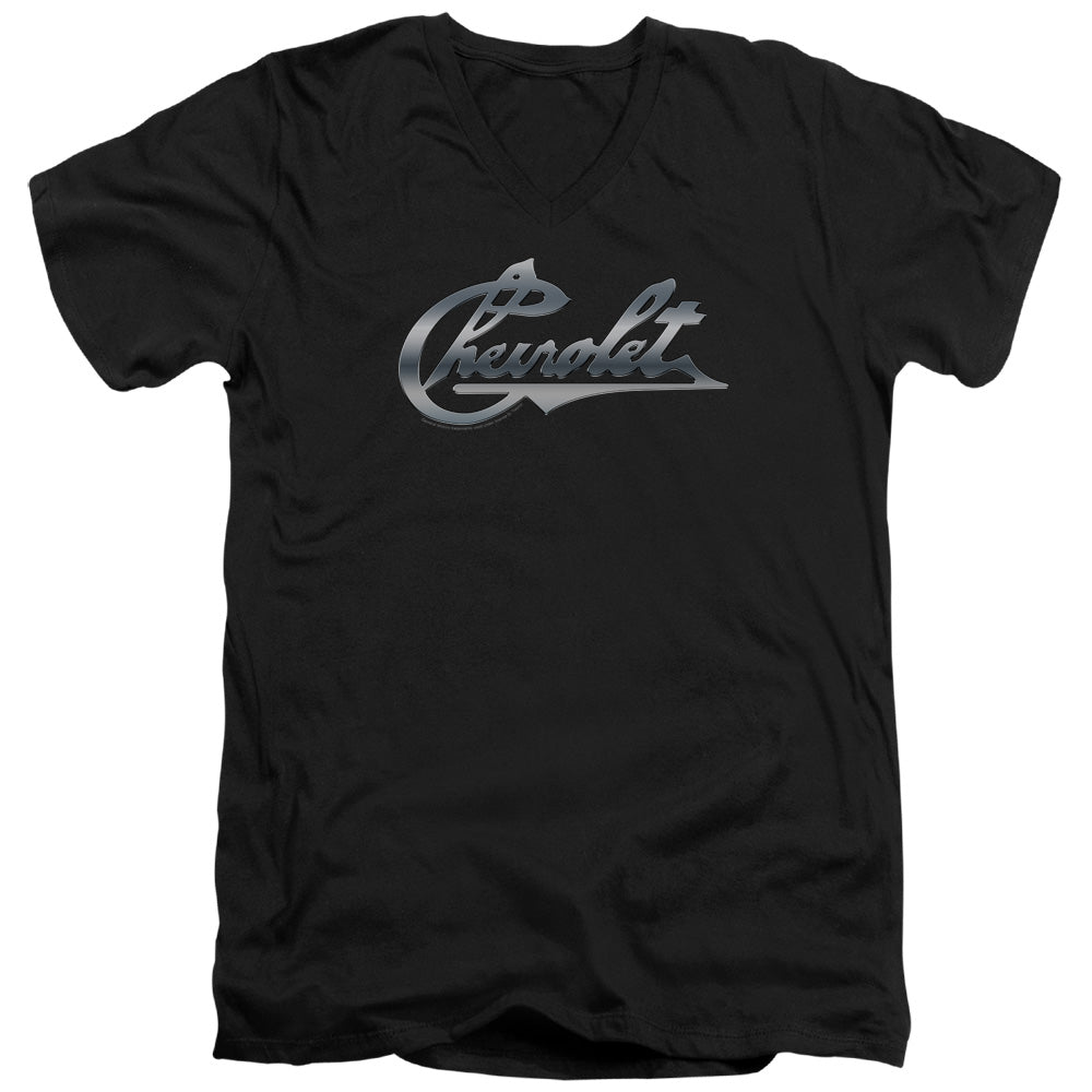 Chrome Vintage Chevy Bowtie V-Neck T-Shirt