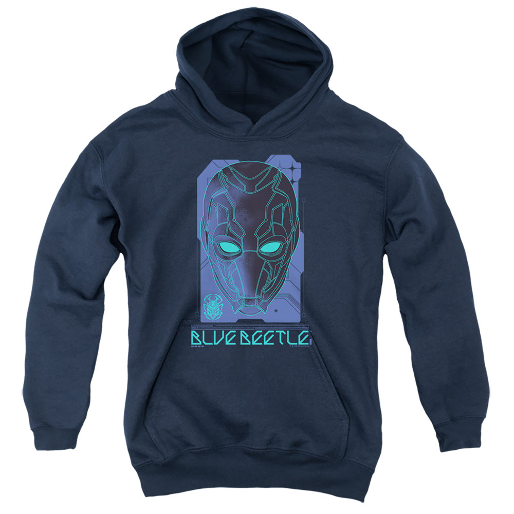 Blue Beetle Large Mask Youth Hoodie