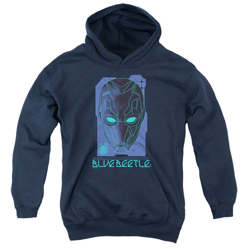 Blue Beetle Large Mask Youth Hoodie