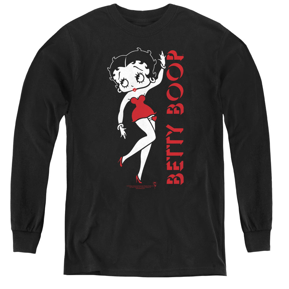 Betty Boop Classic Silhouette Youth Long Sleeve T-Shirt