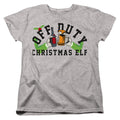 Off Duty Christmas Elf Womens T-Shirt