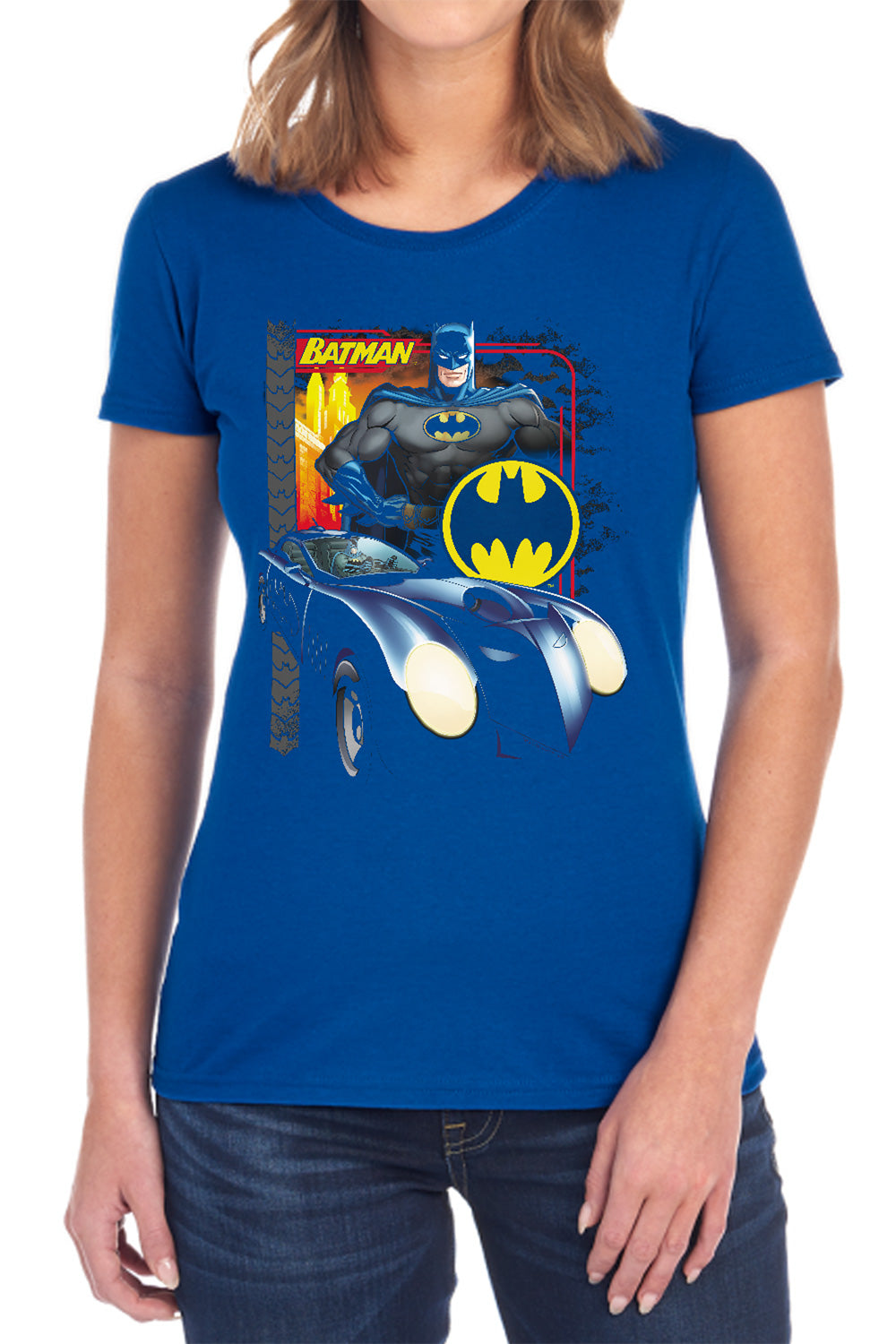 Batman Bat Racing Womens T-Shirt