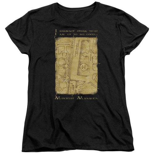 Harry Potter Marauders Map Interior Words Womens T-Shirt