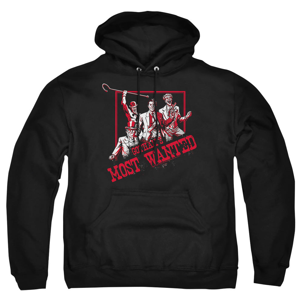 Batman Gothams Most Wanted Pullover Hoodie