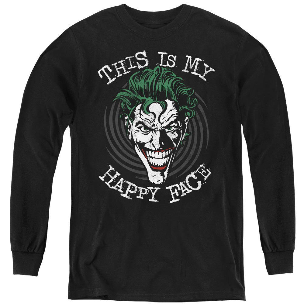 Batman Maniacal Spiral Youth Long Sleeve T-Shirt
