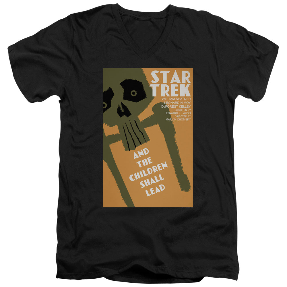 Star Trek Juan Ortiz And the Children Shall Lead Black V-Neck T-Shirt