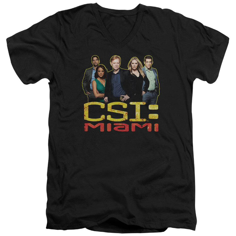 CSI: Miami The Cast In Black V-Neck T-Shirt