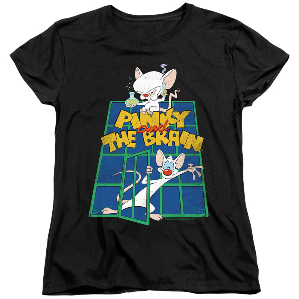 Pinky and the Brain Classic Logo Womens T-Shirt