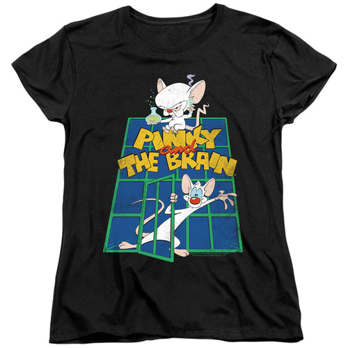 Pinky and the Brain Classic Logo Womens T-Shirt