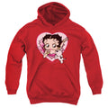 Betty Boop I Love Betty Red Youth Hoodie
