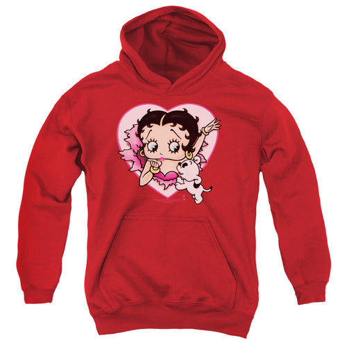 Betty Boop I Love Betty Red Youth Hoodie