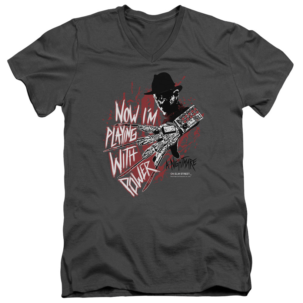 A Nightmare on Elm Street Now I'm Playing With Power V-Neck T-Shirt