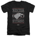 Game of Thrones Winter Is Coming Ugly Christmas V-Neck T-Shirt