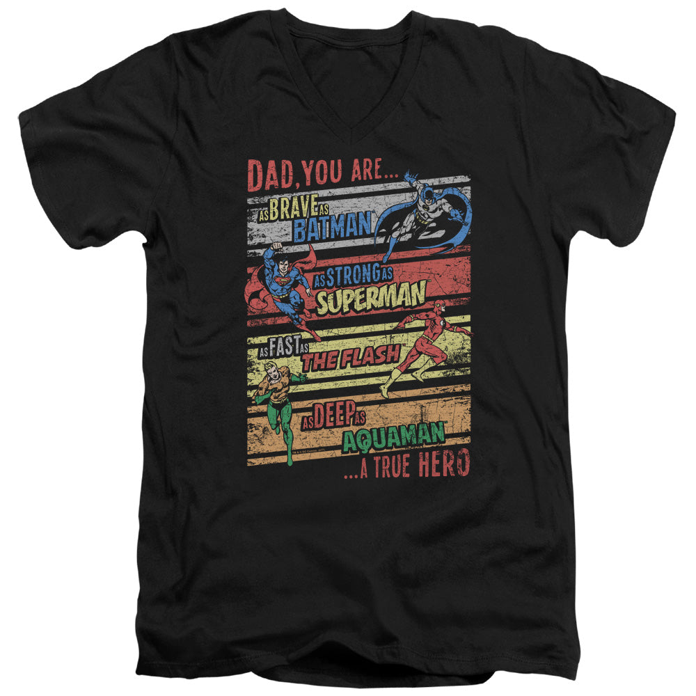 Justice League A True Hero V-Neck T-Shirt