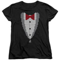 Big Bang Theory Pixelated Tux Womens T-Shirt