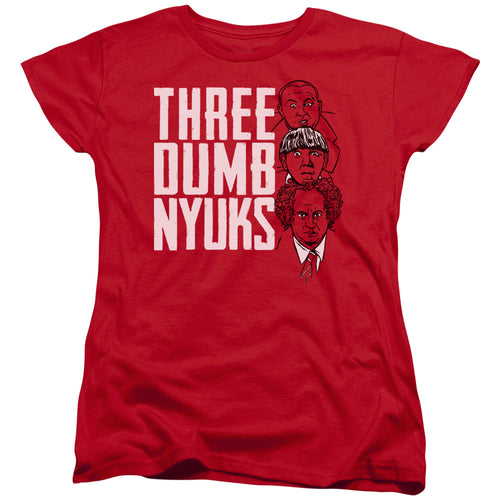 The Three Stooges Three Dumb Nyuks Womens T-Shirt