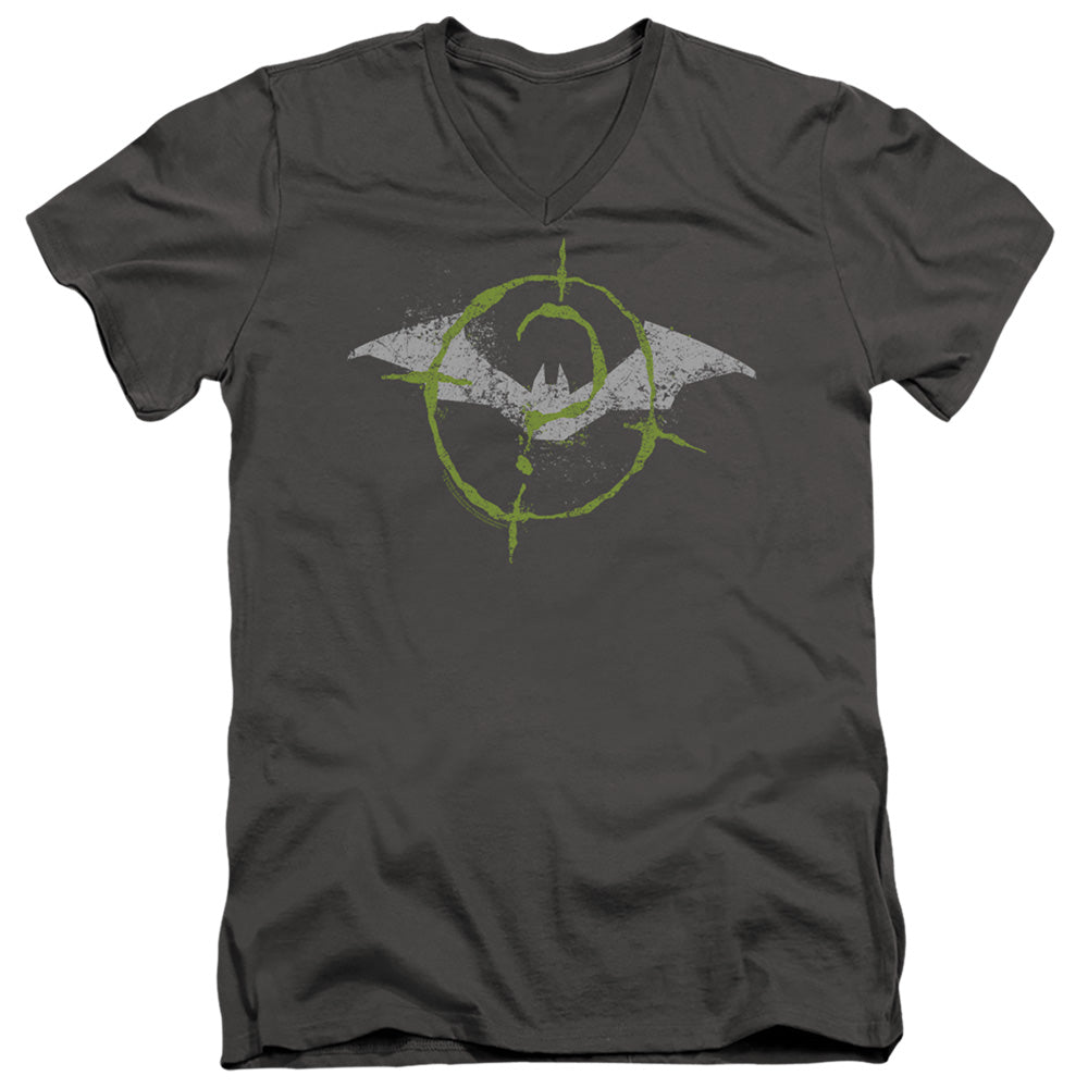 The Batman Scribbles Bat Logo V-Neck T-Shirt
