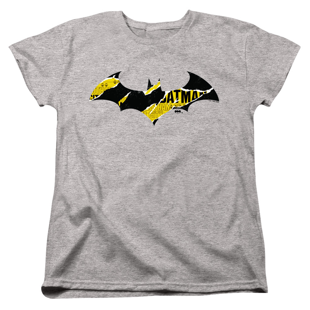 Batman Batman Torn Gotham Logo Womens T-Shirt