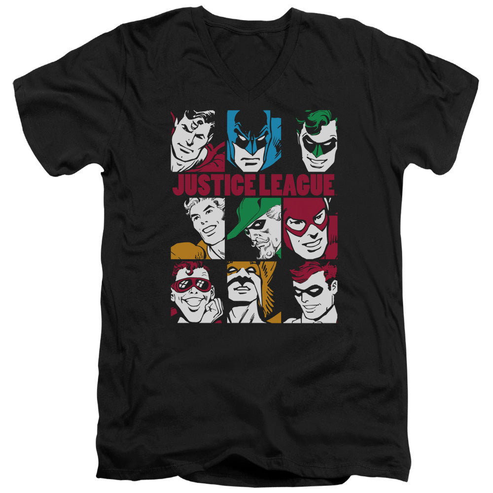 DC Comics Nine Blocks Of Justice V-Neck T-Shirt