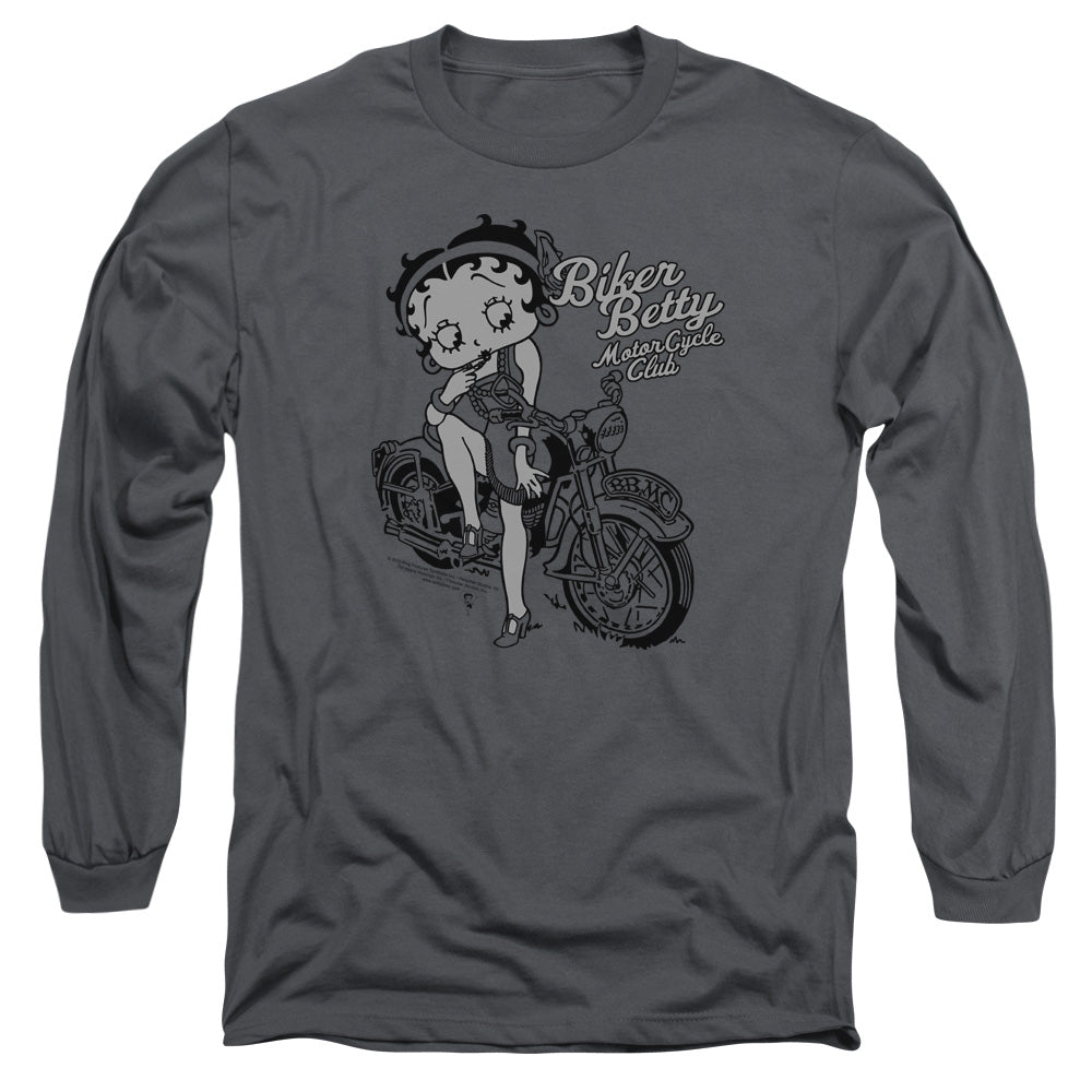 Betty Boop Biker Betty Motorcycle Club Long Sleeve T-Shirt