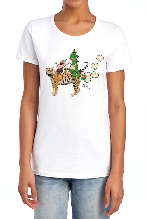 Uncle Grandpa Fart Hearts Womens T-Shirt