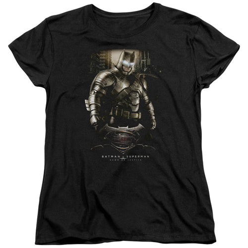 Batman v Superman Bats Ground Zero Womens T-Shirt