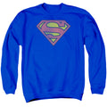 Superman Retro Supes Logo Distressed Crewneck Sweatshirt
