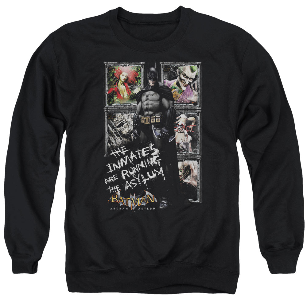 Batman Running The Asylum Crewneck Sweatshirt