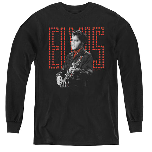 Elvis Presley Red Guitarman Youth Long Sleeve T-Shirt