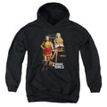 Black Youth Hoodie 2 Broke Girls Max and Caroline
