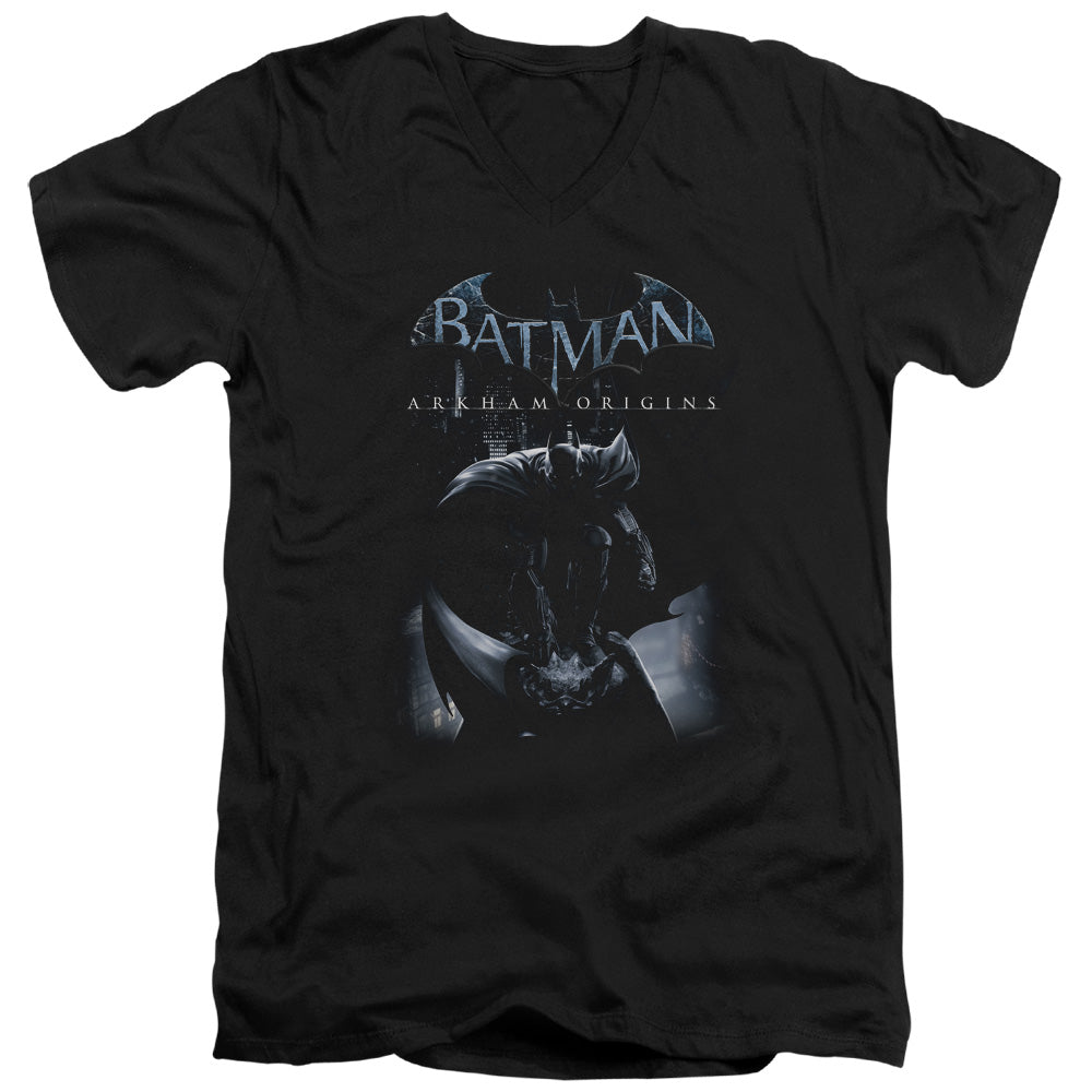 Batman Perched Cat V-Neck T-Shirt
