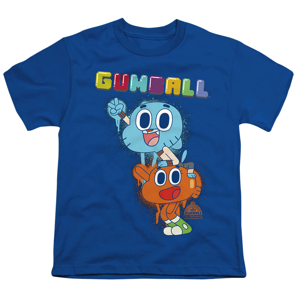 The Amazing World of Gumball Gumball and Darwin Spray Paint Youth/Toddler T-Shirt