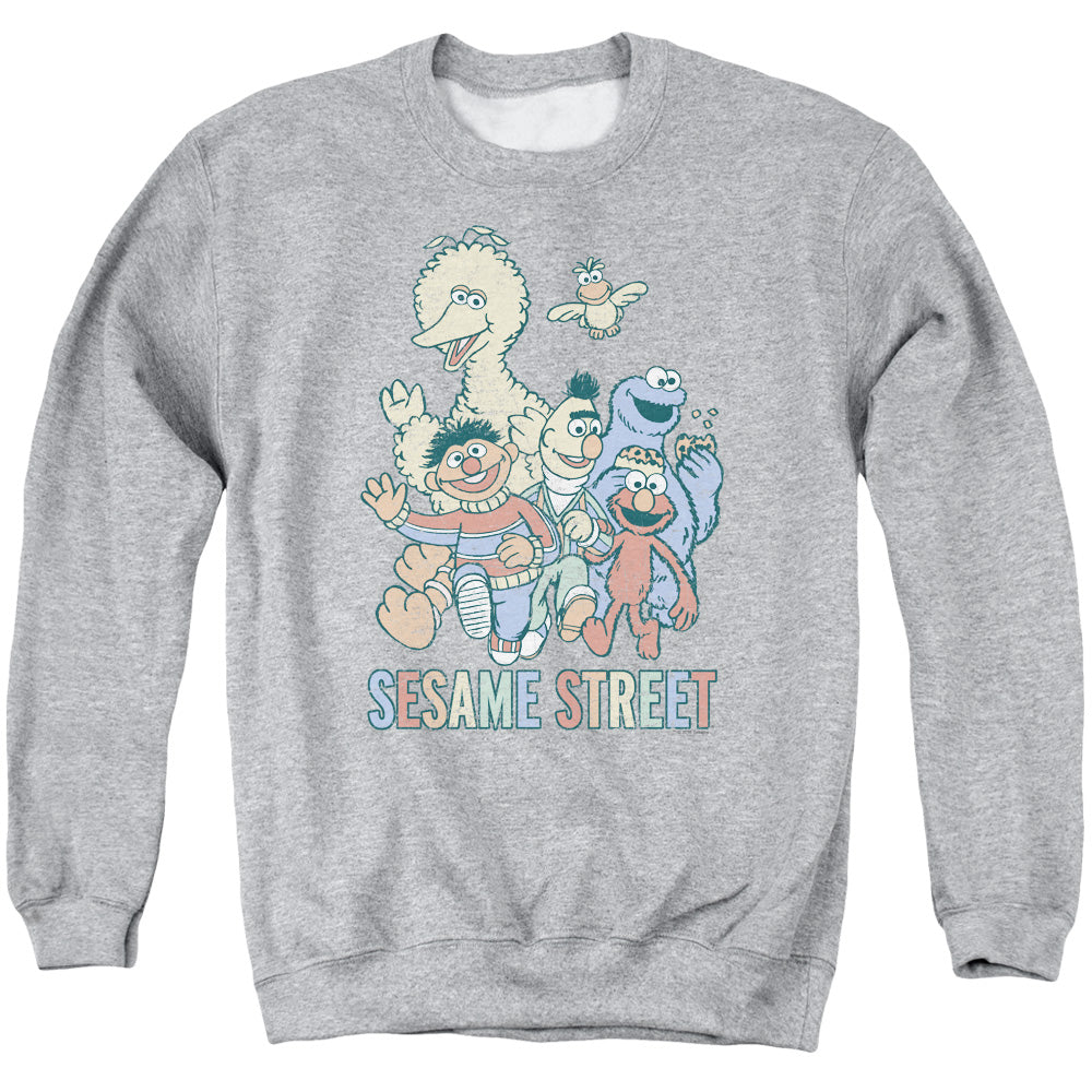 Sesame Street Colorful Group Crewneck Sweatshirt