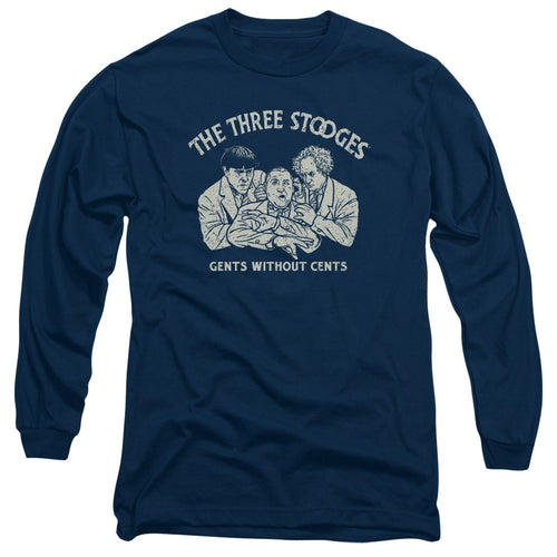 The Three Stooges Gents Without Cents Long Sleeve T-Shirt