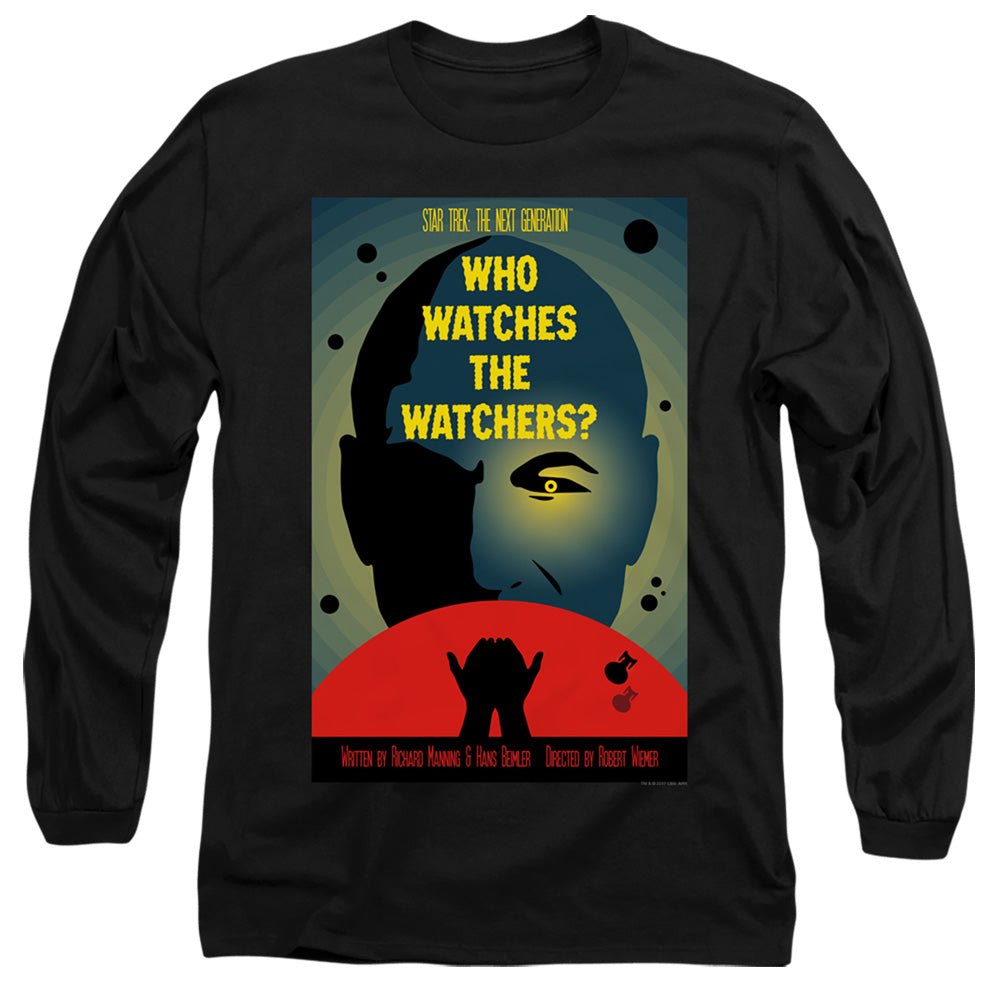 Star Trek Who Watches the Watchers Black Long Sleeve T-Shirt