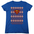 Superman Christmas Sweater Womens T-Shirt