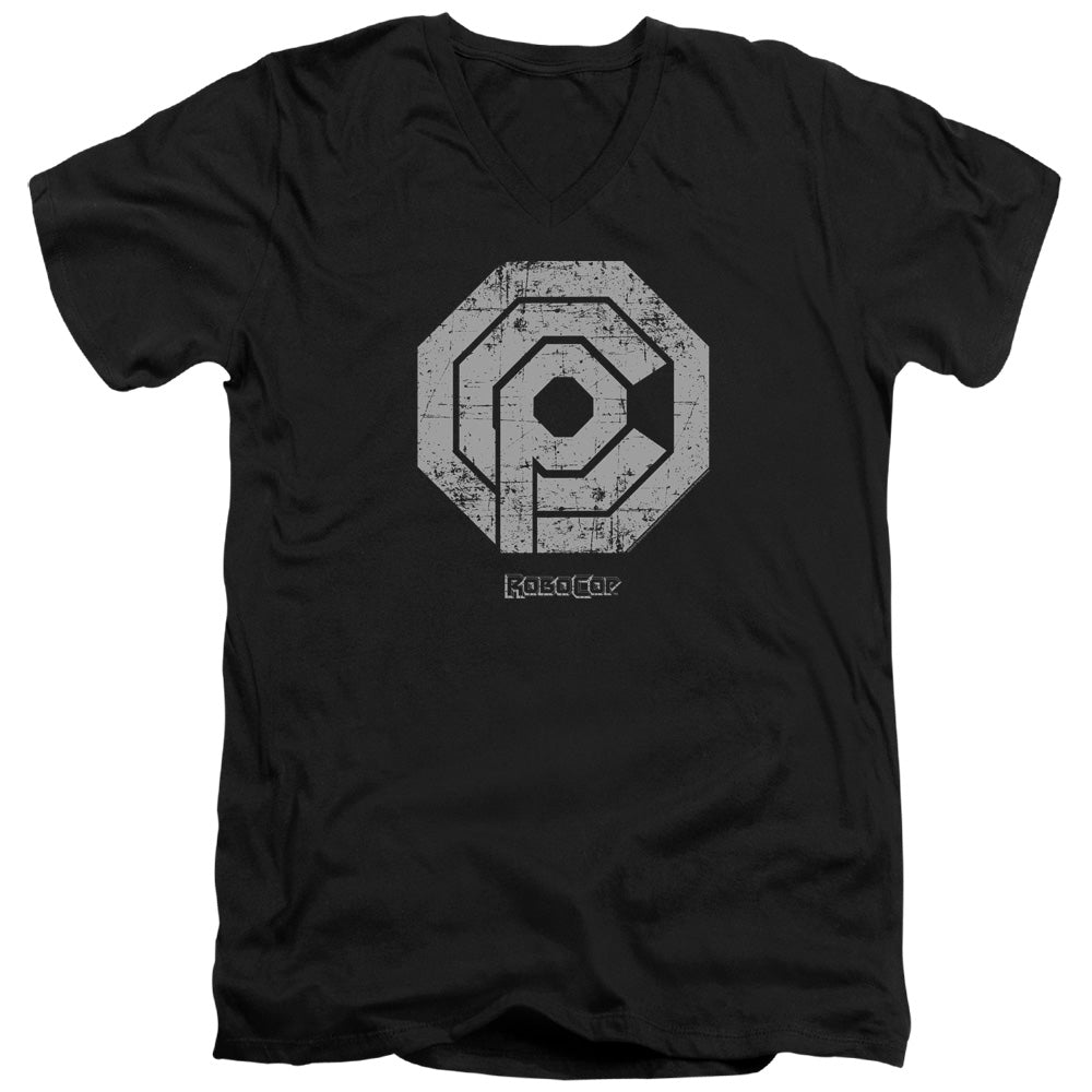 RoboCop Distressed OCP Logo V-Neck T-Shirt