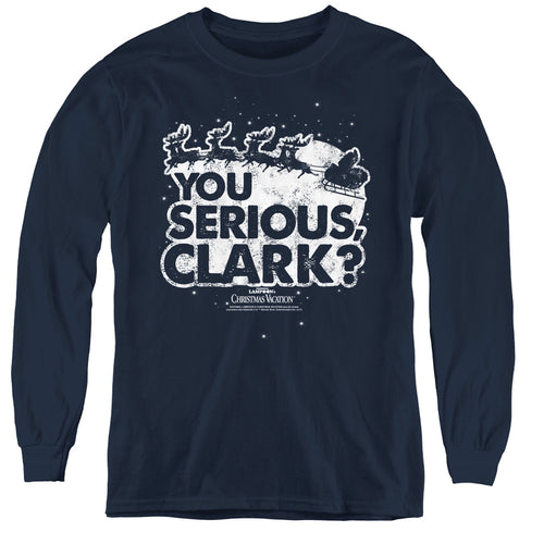 Christmas Vacation You Serious Clark Youth Long Sleeve T-Shirt