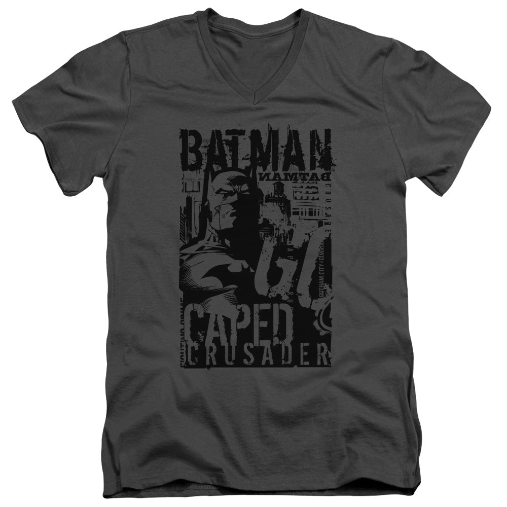 Batman Caped Crusader V-Neck T-Shirt