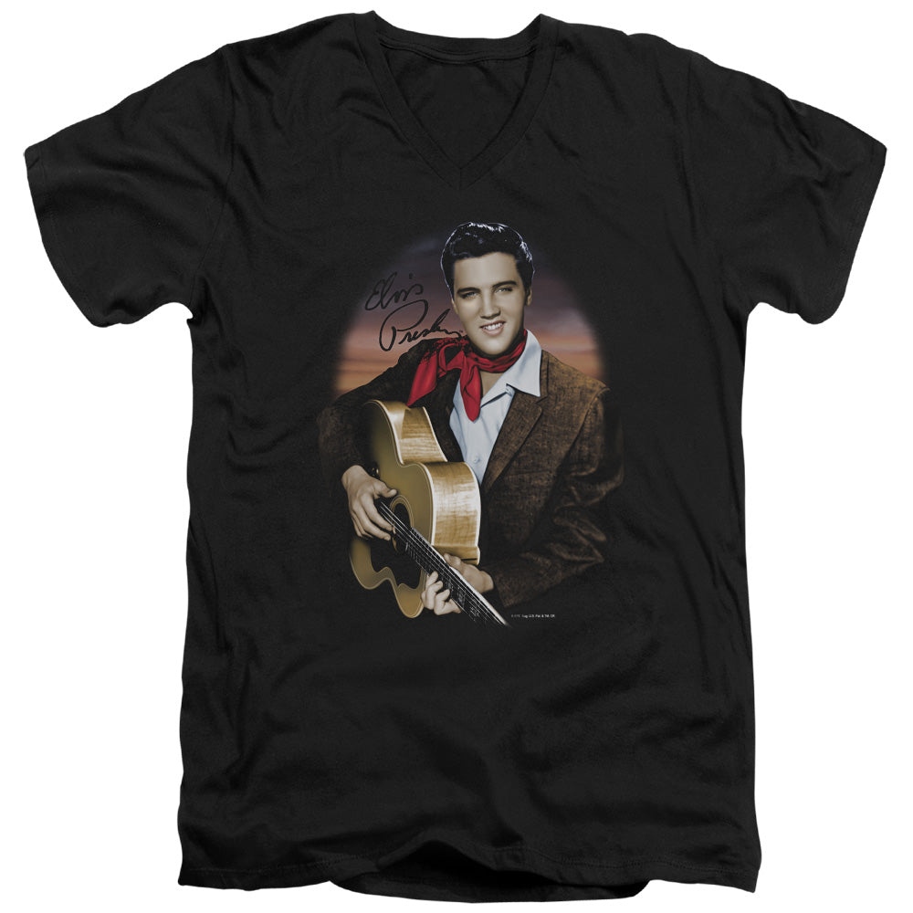 Elvis Presley Red Scarf #2 V-Neck T-Shirt