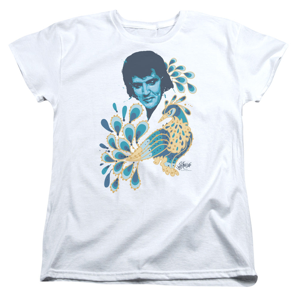 Elvis Presley Peacock Womens T-Shirt