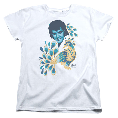 Elvis Presley Peacock Womens T-Shirt